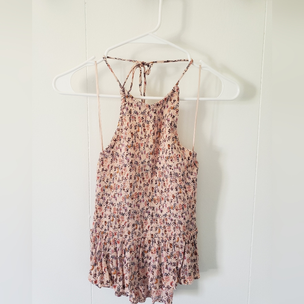 Floral Halter tank